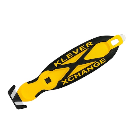 Klever XChange20 Safety Cutter with Metal Tape Splitter, Yellow KCJ-XC-20Y